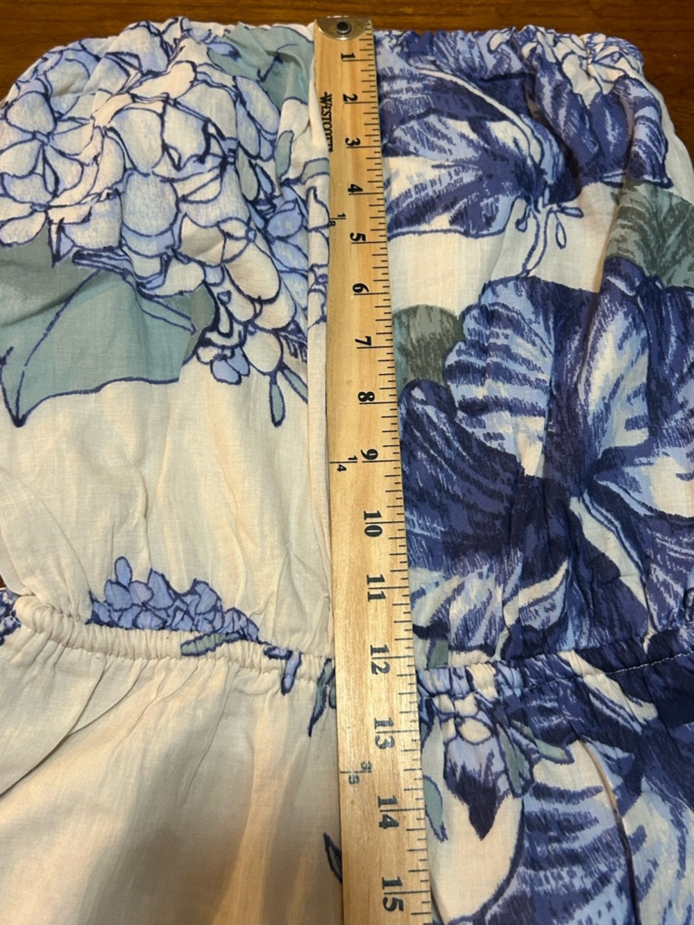 Abercrombie & Fitch Blue Floral Strapless Easy Waist Maxi Dress Womens S Tall - Picture 7 of 10
